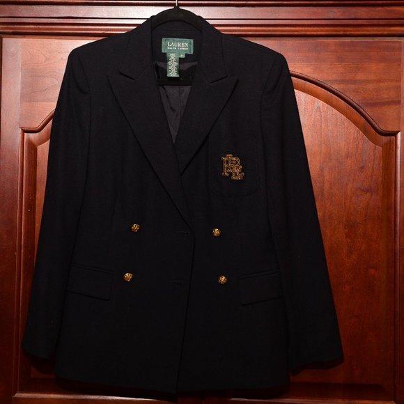 ** SOLD ** Ralph Lauren/Lauren Navy Boyfriend Jacket Size 6 - Picture 6 of 12